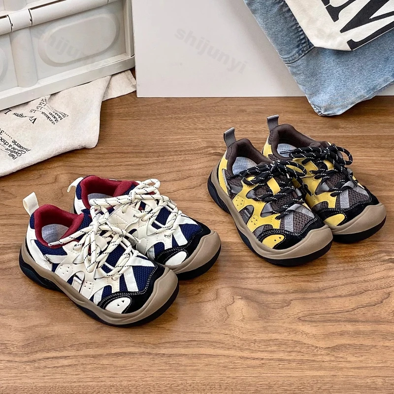 

Детские кроссовки, осень 2024, новая уличная походная обувь, повседневные кроссовки на плоской подошве для мальчиков, легкие удобные кроссовки на мягкой подошве для девочек