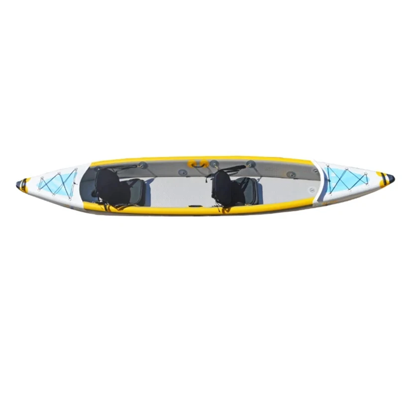 485x80cm Good Quality Double 2 Person Inflatable Canoekayak Fishing Drop Stitch Kayak