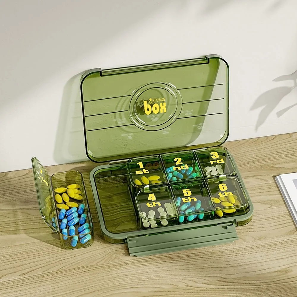 

Creative Separated Pill Box Portable Multi Grid Pills Organizer Case Waterproof Weekly 7 Days Medicine Organizer Pills