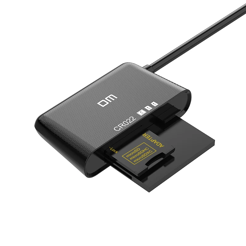 DM 3 in 1 card reader CR022 SD/TF/CF Muldti card reader with Type c interface