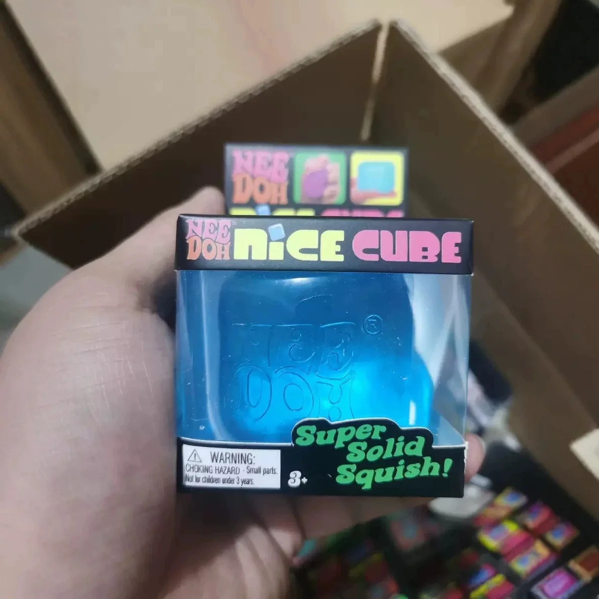 Cube Squishy Fidget Toy, Solid Square Stress Relief Squeeze Toy for Kids Adults NEEDOH