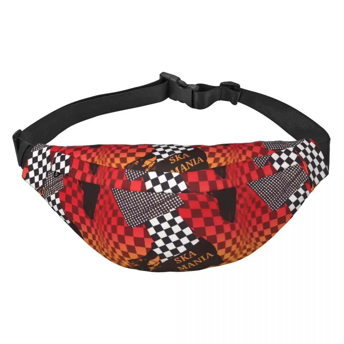 Ska Mania Pacote de Fanny Personalizado para Mulheres e Homens, Bolsa de Cintura Crossbody, Estilinete de Música, Viagem, Caminhadas, Bolsa de Dinheiro, Moda Reggae