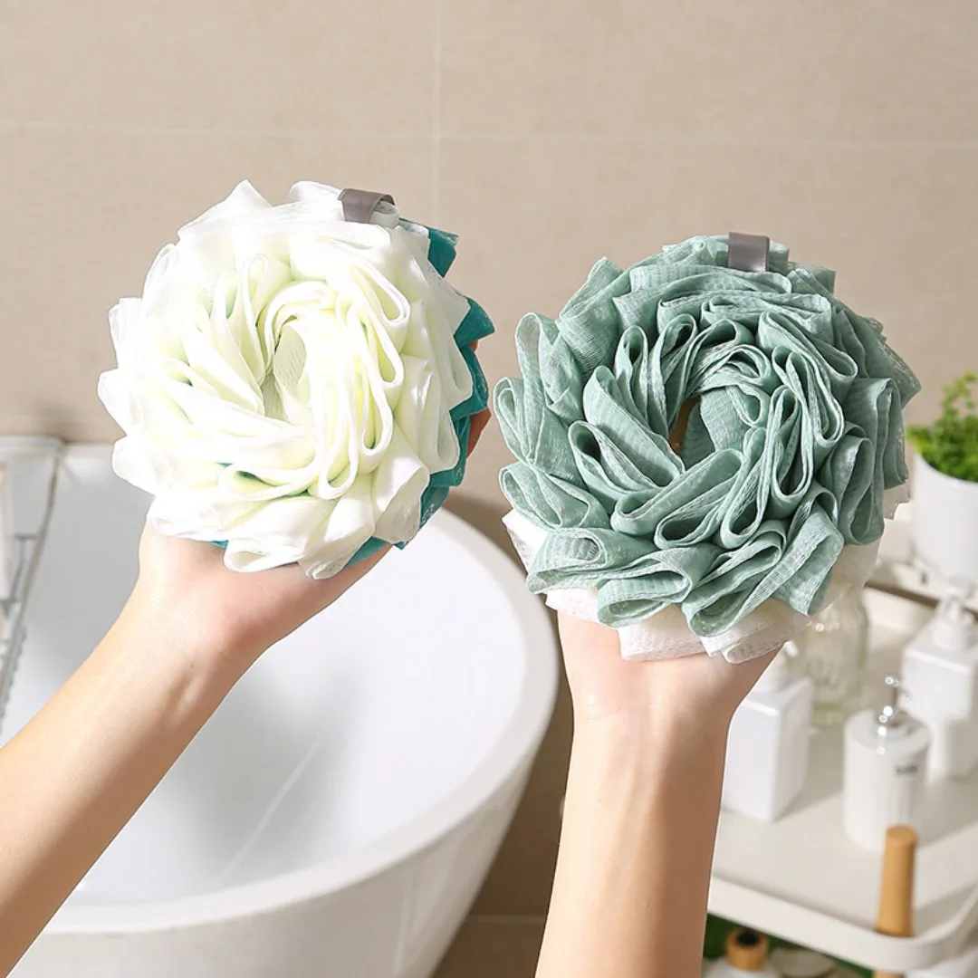 

Bath Ball Towel Loofah Shower Mesh Foaming Sponge Body Scrub Exfoliating Back Brush Skin Cleaner Bath Bubble Ball Bathing Tools
