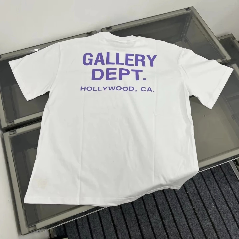 2026 Vintage High Street T-shirt Gallery Printed Shirt Fashion Letter Printed T-shirt Casual O-neck T-shirt Summer Brand Top