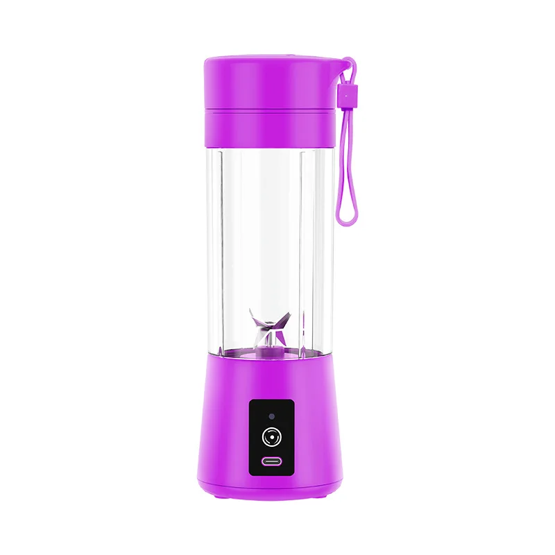 2 Packs of Cross-border Six-knife Electric Juicer, Wireless Portable Juice Cup USB Rechargeable Household Mini Juicer Cup