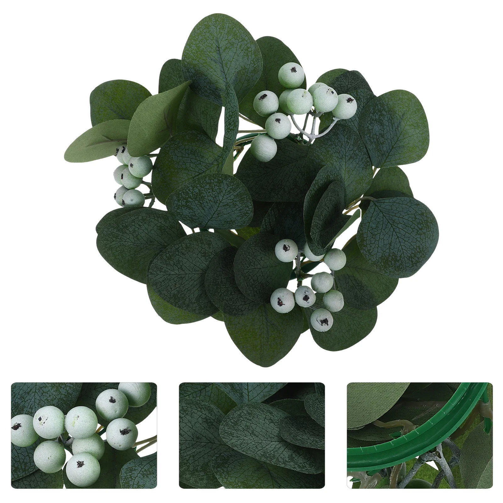 

Simulation Berry Garland Eucalyptus Wreath Spring Tabletop Decor Romantic Gift for Home Party Rings
