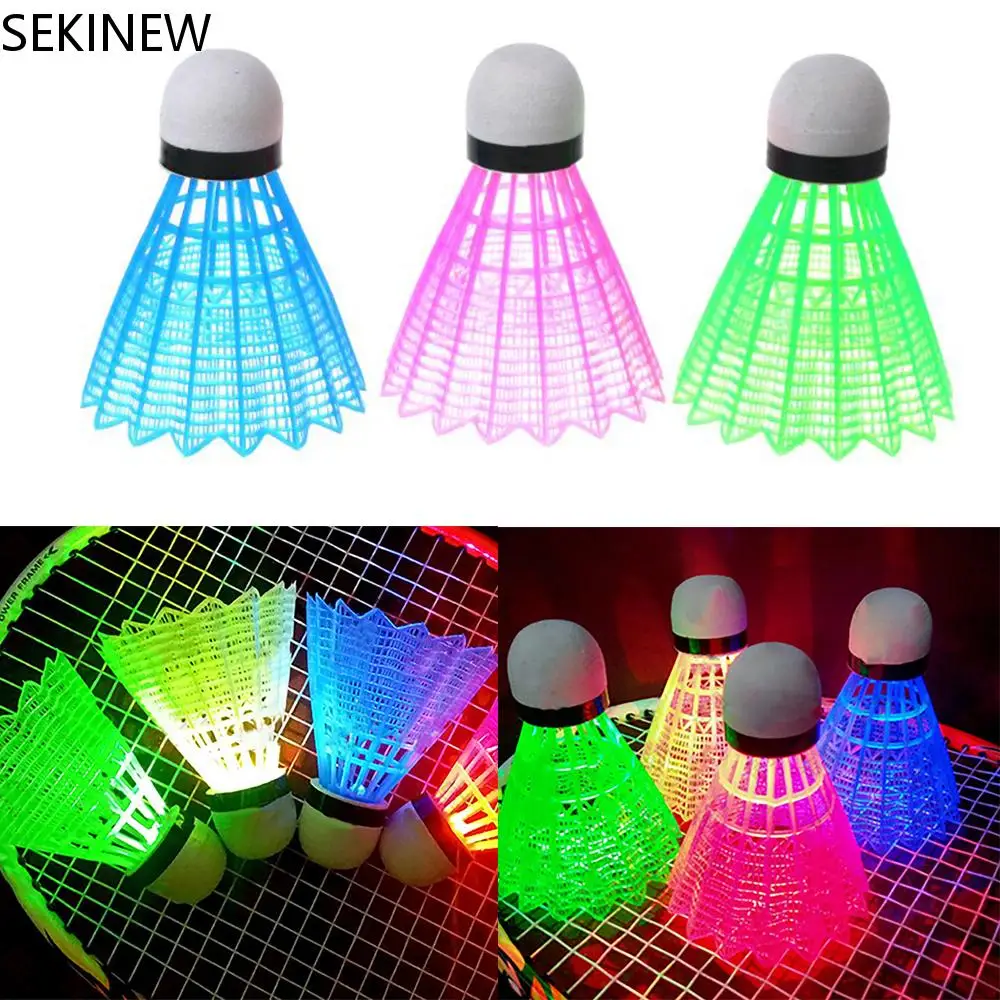 

4Pcs Night Light Up Outdoor Colorful Training Ball Shuttlecocks Luminous Badminton LED Badminton