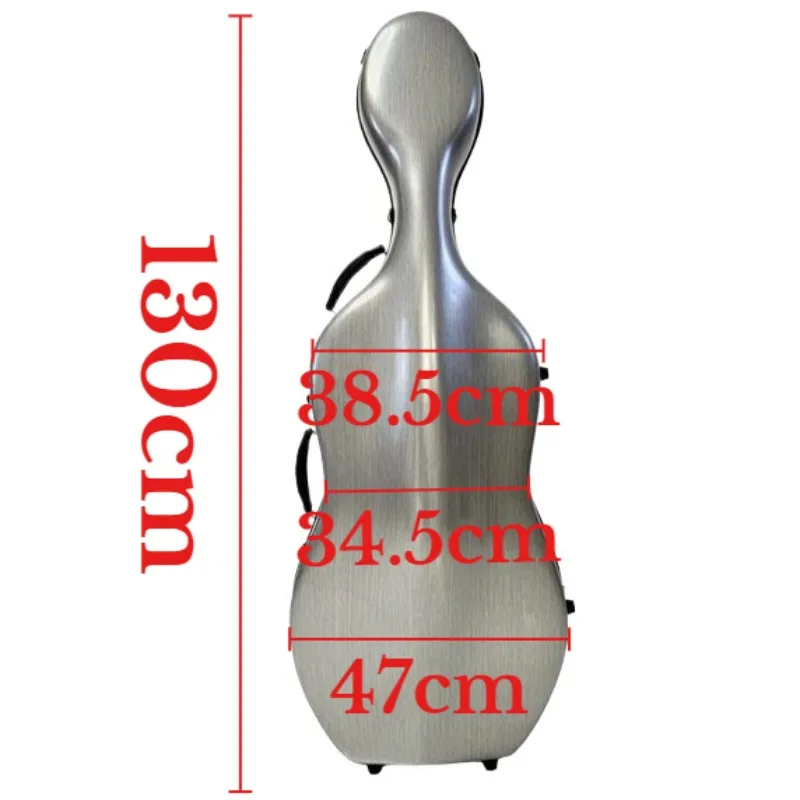 Custodia per violoncello in fibra di carbonio 4/4 antigraffio resistente all'usura leggera spalla portatile scatola per violoncello accessori per strumenti musicali