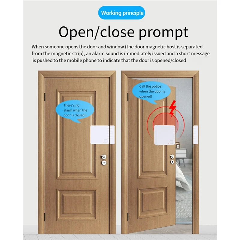 A75T Tuya Wifi Smart Home Door Window Safe Alarm Cell Phone Monitoring Safe Burglar Alarm For Home Door Window