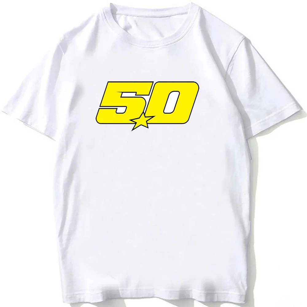 Sylvain Guintoli 50 GP Race T-Shirt Men Short Sleeve Hip Hop Boy Adventure Sport Casual White Tops Man Motorcycle Riding Tees