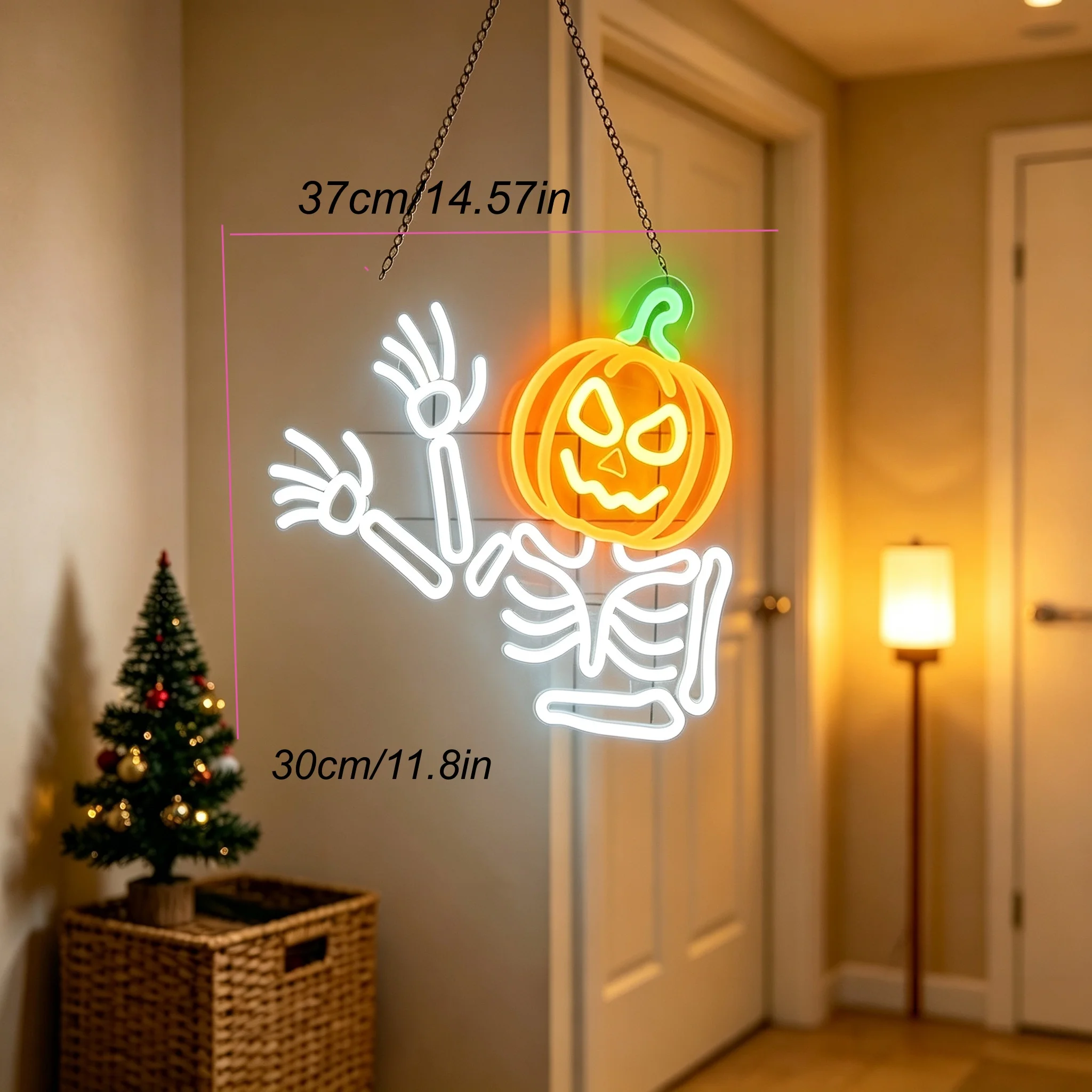 Christmas Neon Sign Tree Gift Box Light Decorations Dimmable LED Light Up Sign for Wall Decor Party Kids Gift Winter Home