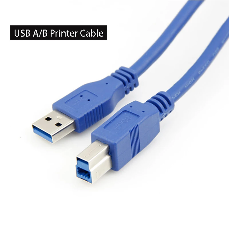 Câble d'imprimante USB 3.0 pour transmission de données, extension A/B, convertisseur de fil d'impression allergique, 1m