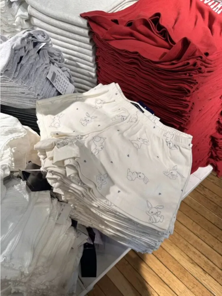 2025 براندي BM الساخن بيع المرأة الصيف السراويل المألوف الفتيات الأساسية الكرتون الملابس النسائية الأزهار السراويل غير رسمية