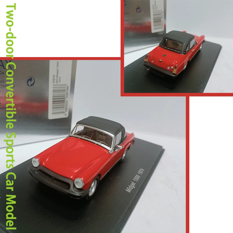

Spark 1:43 Resin Midget 1500 1974 Two-door Convertible Sports Car Model Classics Adult Souvenir Gift Static Display