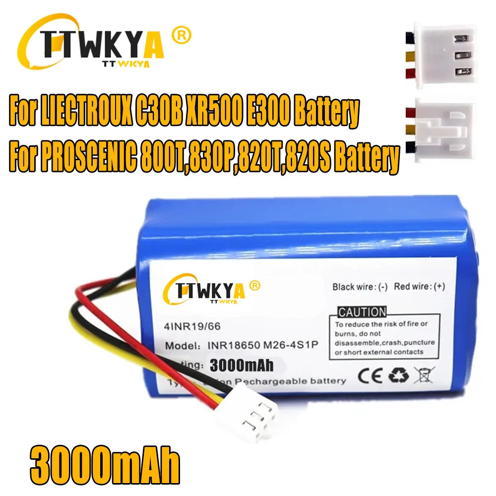 

14.4v 12800mAh Original Li-ion Battery for LIECTROUX C30B Robot Vacuum Cleaner Spare Batteries