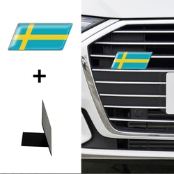 1pc 3D Flag Emblem Front Grille Badge Car Styling Body Trunk Decor Sticker For Brazil Russia United Kingdom Germany ITALY etc