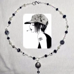 Handmade Y2K Nana Osaki Charm Necklace |  Y2K Gothic Anime Bead Necklace