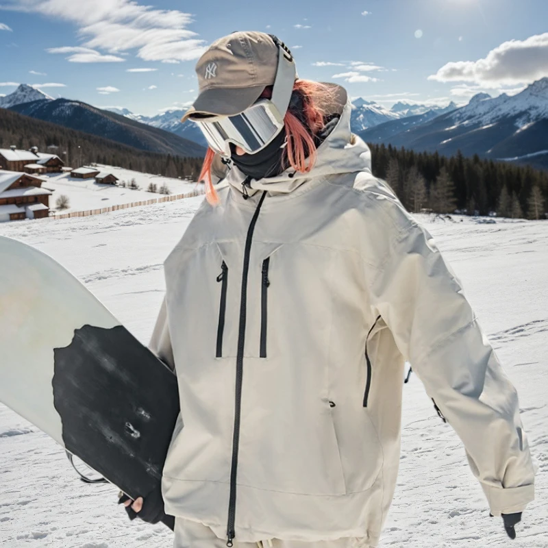 Giacca da sci calda e traspirante da donna nuova invernale Giacca da sci sportiva casual da uomo Giacca da sci antivento impermeabile all'aperto