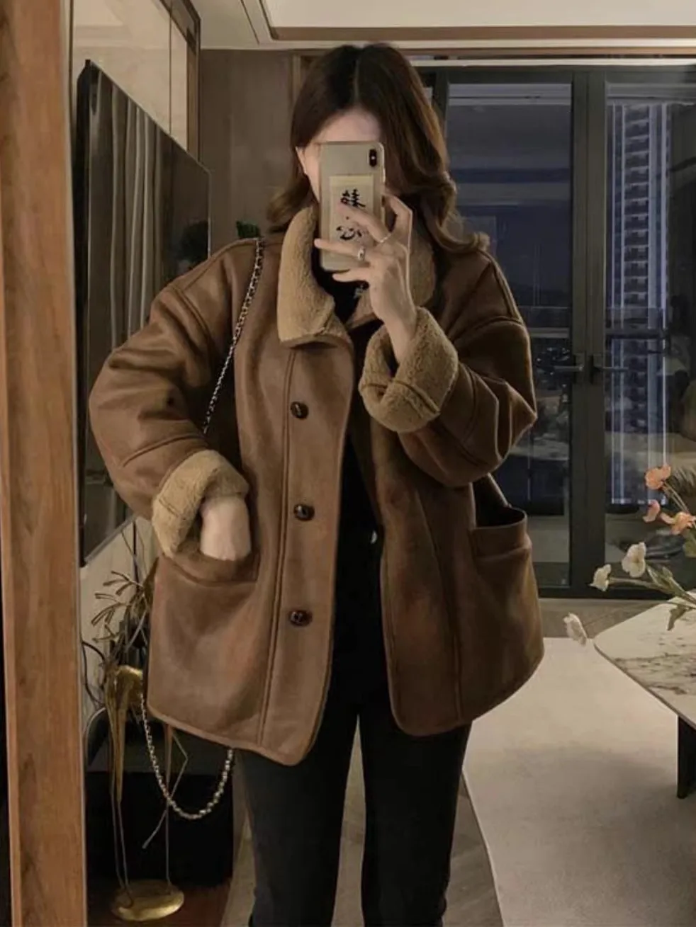 

Женская зимняя куртка-косуха из искусственного меха, юбка А-силуэта с завышенной талией, повседневная, в корейском стиле, больших размеров, верхняя одежда