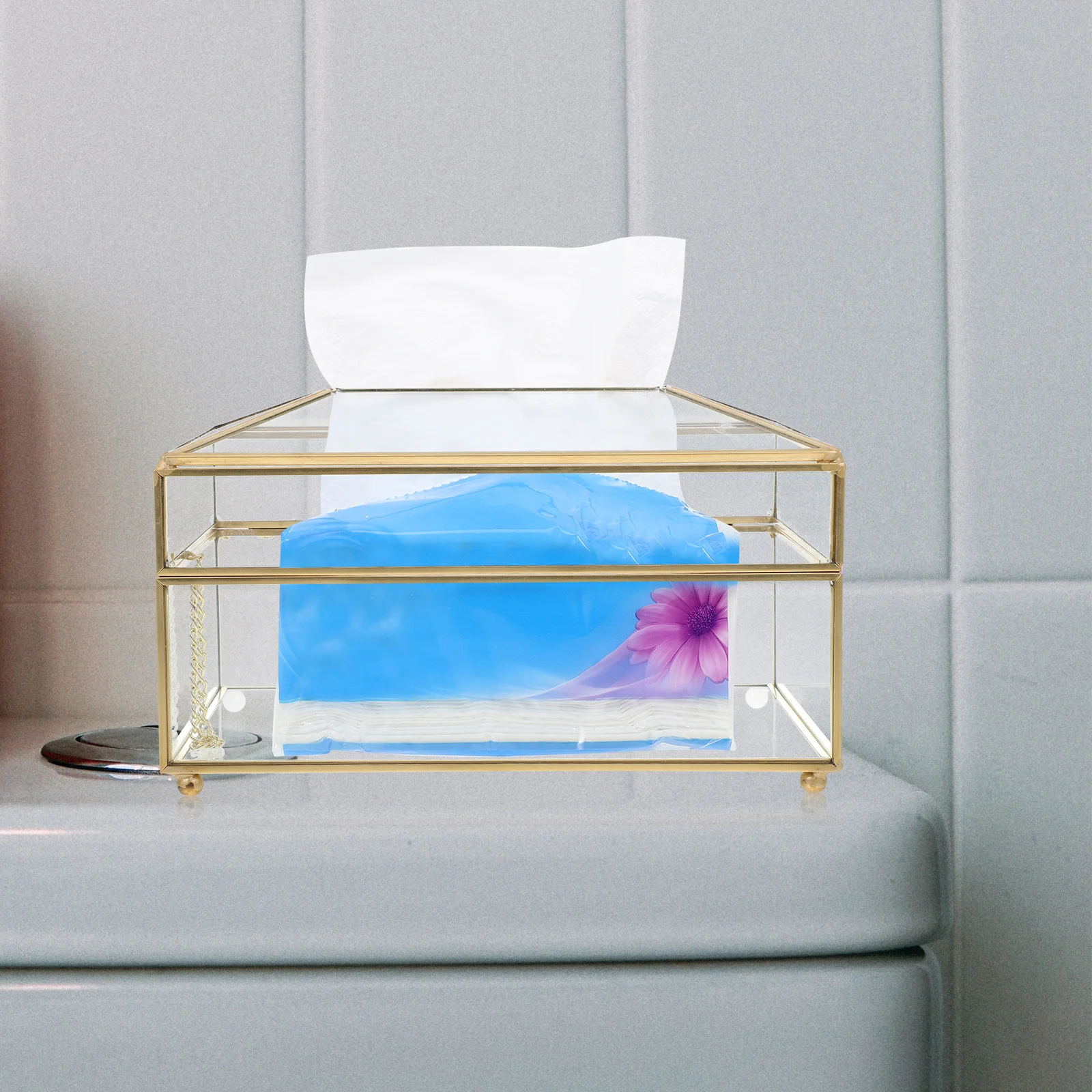 

Transparent Tissue Box Premium Material Smooth Pull Modern Design Waterproof Napkin Storage Case for Living Room Office Desktop