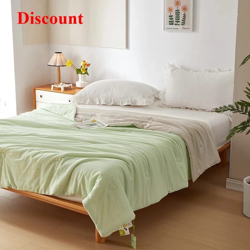 

Waffle foam soybean summer thin quilt student dormitory summer cool quilt machine washable air conditioner quilt