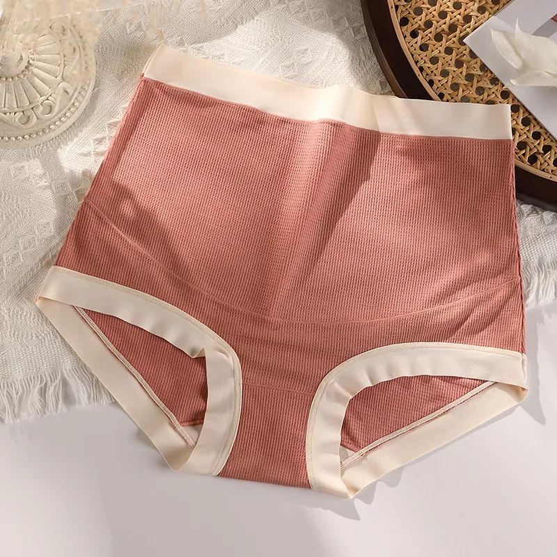 Conjunto de 3 calcinha para mulheres grávidas, cintura alta, respirável, sem costura, para a gravidez, tamanho 40, verão