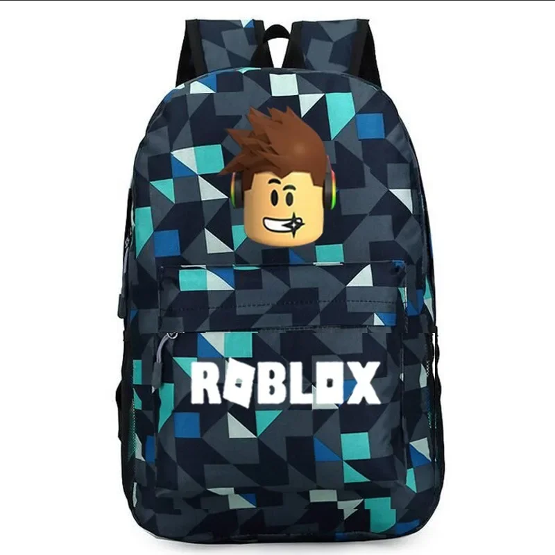 

Robloxs Peripheral Men's and Women's Backpack Diamond Cool Student Backpack Casual Computer Laptop Bag Daily Necessities