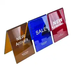 Sales Promotion New Acrylic Triangle Signage Stand Qr Code Payment Price Card Ins Clothing Store Desk Sign