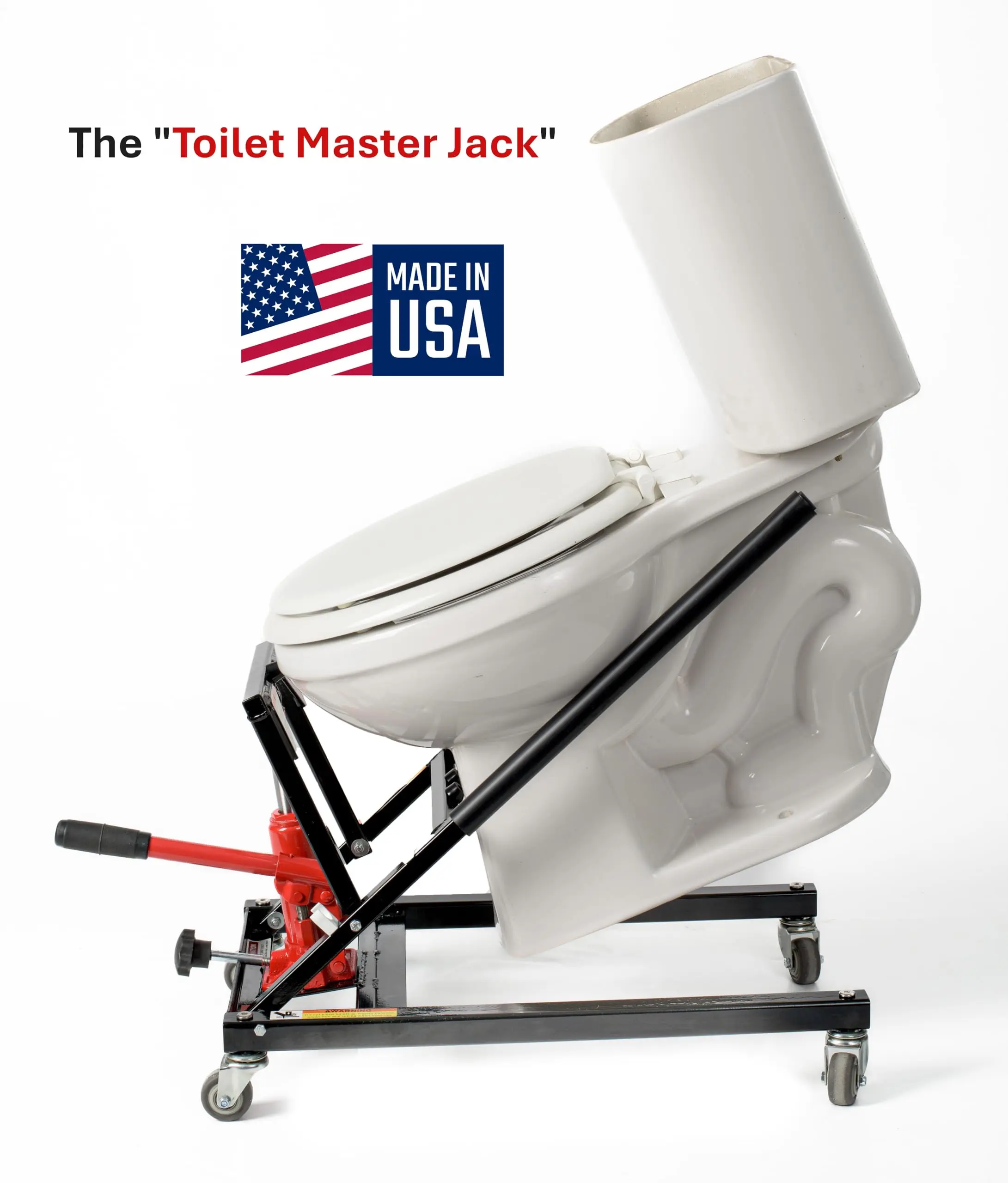 Jack is a Lifter Designed to Easily Lift, Move, and Repair Toilets. Easy Bolt and Seal Replacement. for use with a