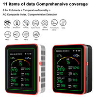 WiFi 15-in-1 Indoor Air Quality Monitor TFT Display Portable AQI PM0.3 PM1.0 PM2.5 PM10 Tester Household CO CO2 TVOC HCHO Tester