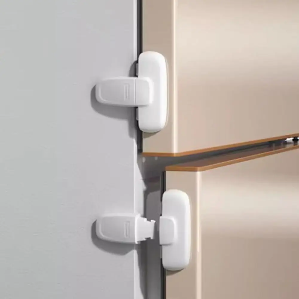 Double Buckle Fridge Lock Pinching Protection Door Lock Catch Proof Lock Unisex Safety Protect Unisex Safety Lock