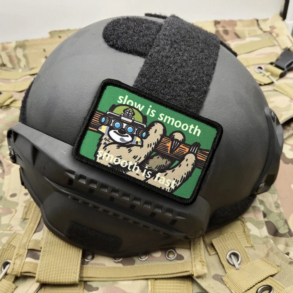 Parche táctico perezoso con velcro para airsoft y mochilas - imagen 2