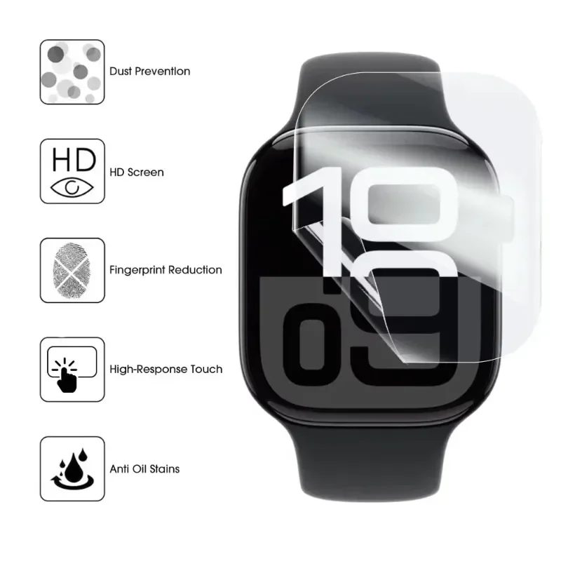 Hydrogel Film for Apple Watch Series 12 11 10 SE 3 Ultra 4 IWatch 40MM 42MM 44MM 46MM 49MM Soft Hydrogel Screen Protector Film
