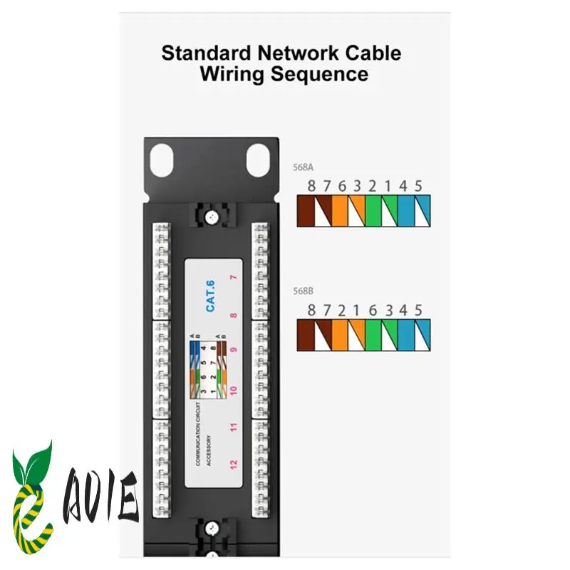 24 포트 CAT6 UTP RJ45 패치 패널 19인치 1U 케이블 프레임 페이스플레이트 랙 마운트 50U 금도금, 후면