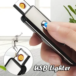 Smart Safety Electric Lighter Usb Rechargeable Flameless Cigarette Lighter Portable Candle Barbecue Cigarette Lighter Wholesale