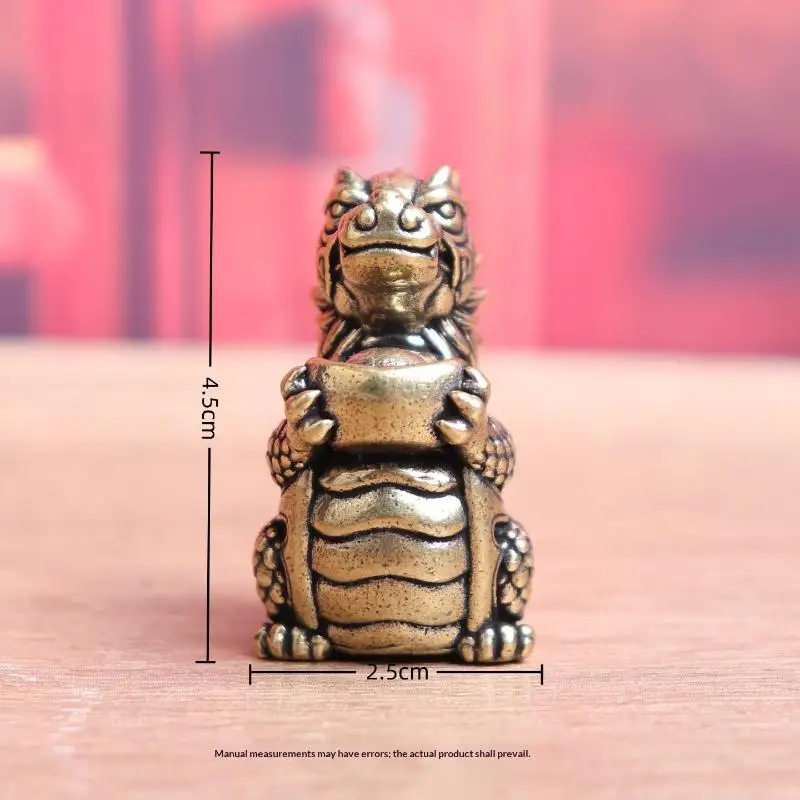 1PC Antique Dragon Statue Figure Movable Body Joints Handcrafted Sculpture Creative Exhibition Hall Desk Decoration