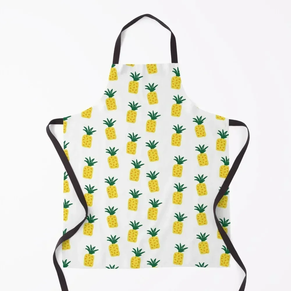 

Cute Pineapple Pattern Apron Kitchen Tools Men gift manicurist Trim Cloth Apron