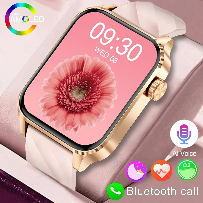 

2026 New Smart Watch Men Full Touch Screen Bluetooth Call AI Voice Heart Rate Waterproof Watches Sport Bracelet Smartwatch Women
