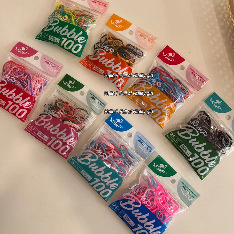 Disposable Elastic Hair Ties Basic Candy Color Hair Rubber Bands Ponytail Holder Braids Styling Hair Accessories For Women Girls