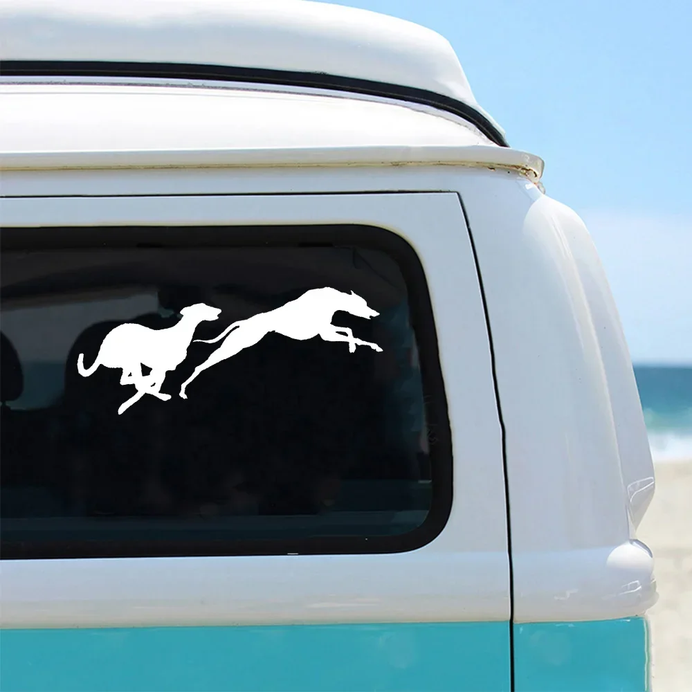 car sticker running greyhound vinyl car window sticker decal animal motorcycle pvc waterproof sunscreen 18cm*6cm