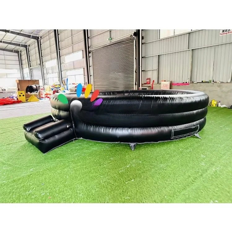 

Hot Sale PVC Black Bull Riding Safety Pad Customized Inflatable Machinery Entertainment Sale Bodyguard Game Bullfighting Machine