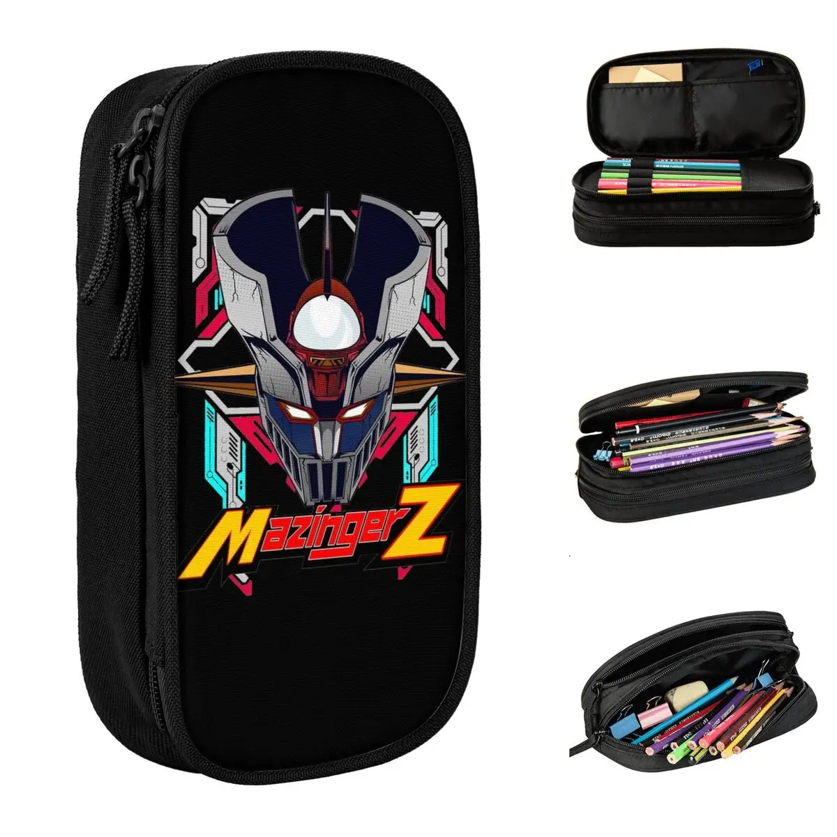 Mazinger Z Anime Feder mäppchen UFO Roboter Stift Tasche Student große Lagerung Schule liefert kosmetische Bleistift beutel