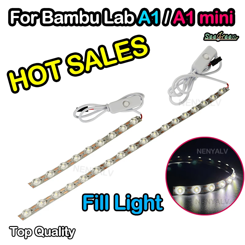 High temperature resistance  For Bambu Lab A1 light bambu lab a1 mini zubehör led light bambulab a1 mini led 3d printer parts