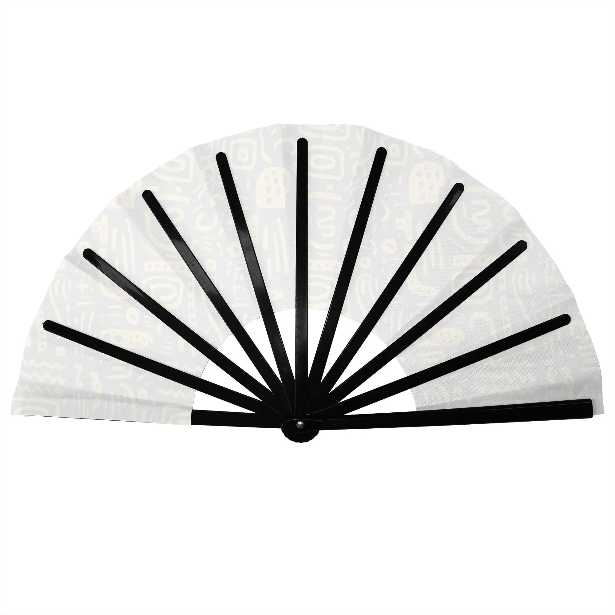 African Tribe Abstract   Traditional Folding Fan Oriental Art  High-Quality Fans Gift Elegant Decorative Hand Fan