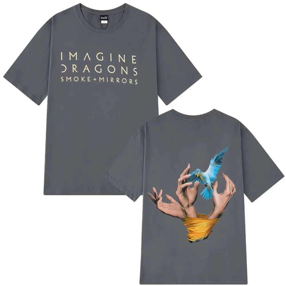Imagine Dragons Reflections From The Vault of Smoke Mirrors Men Women Harajuku T-shirts Short Sleeve Cotton Vintage Male T Shirt