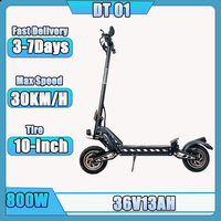 DT01 E Scooter 800W Motor 36V13AH Battery Front Suspension E-Scooter 10-Inch Non-Slip Silicone Pedal Tires Electric Scooter