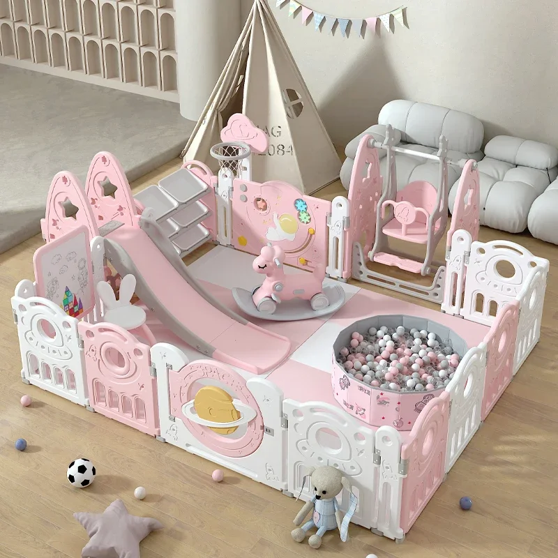 

Indoor Toddler Fence Children's Ball Pool Safety Removable Fence Baby Playground Plastic Baby Protection Fence Safety Children