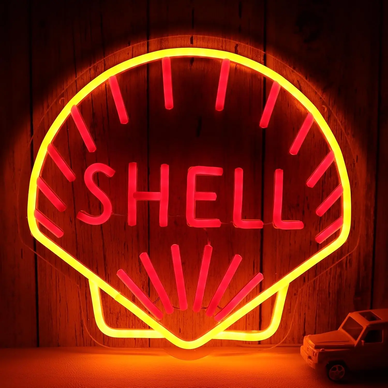 

Неоновая вывеска с логотипом Shell Oil, настенный светильник для бизнеса, USB LED-подсветка для магазина смазочных материалов, АЗС, гаража, декоративный подарок