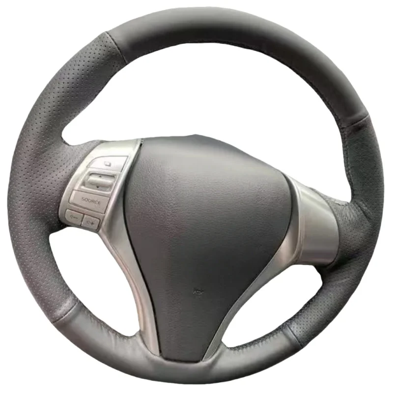 Customize Hand Sewing Microfiber Leather Car Steering Wheel Cover For Nissan Teana Altima 2013-2018 X-Trail Qashqai 2014 -2017