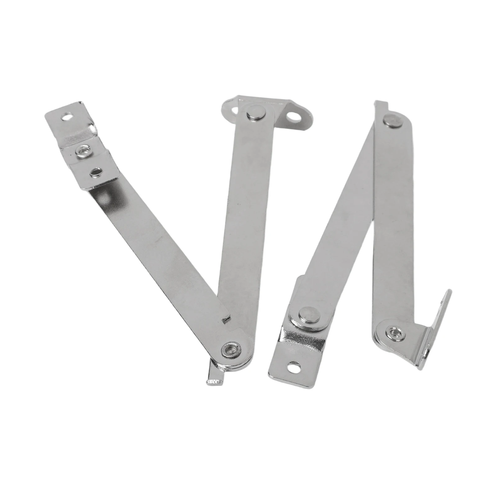 2PCS Heavy-Duty Metal Hinges with Stay Function for Box Lids Chests Cabinets and Furniture Applications in Home Office